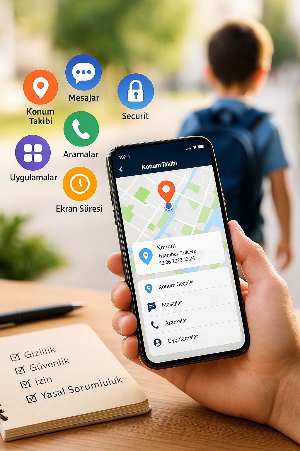 telefona yüklenen takip programı